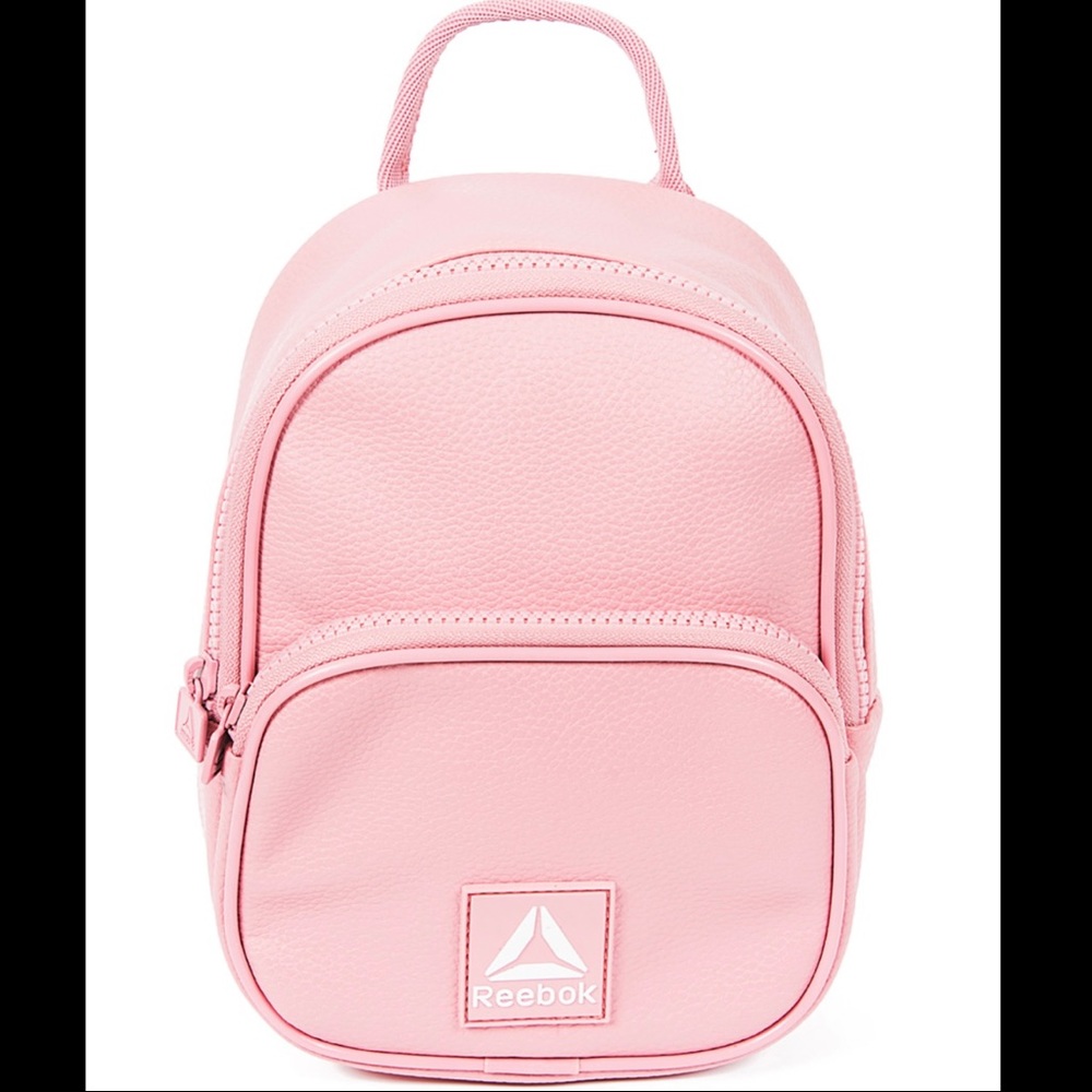 Reebok Blush Pink Faux Leather Mini Backpack